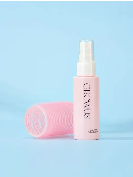 DAISO GROWUS Bangs Styling Spray and Hair Curler Set (Korea)