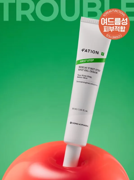 DAISO Fation Acne Treatment, Blackhead Removal, and Soothing Gel Cream (Nosca9 First Step Spot Gel Cream) 30ml (Korea)