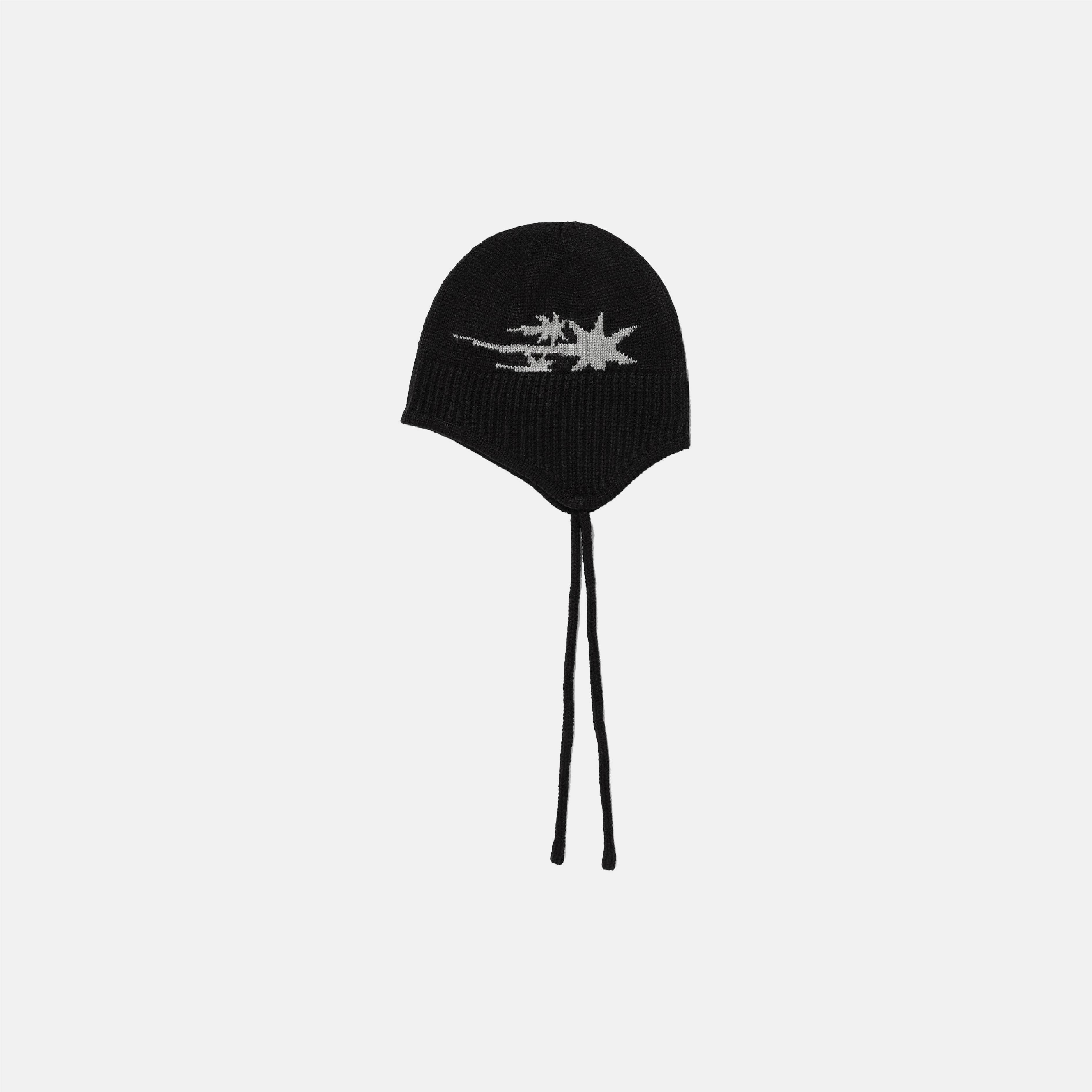 Niceghostclub 3stars logo earcap beanie