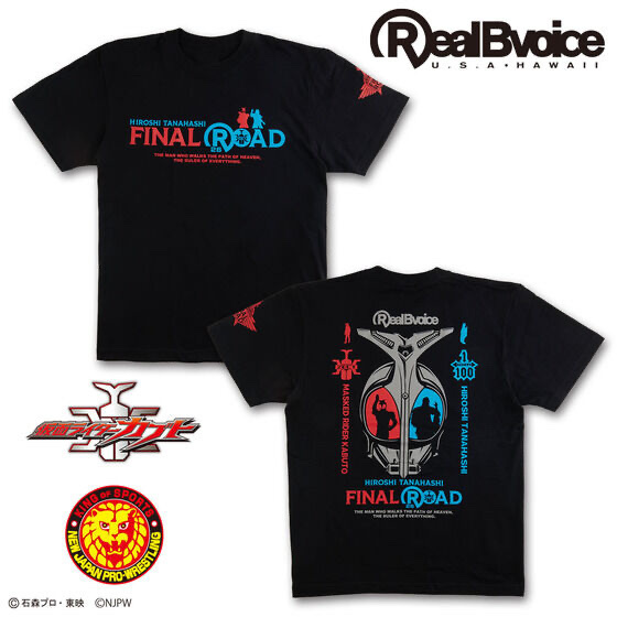 243142 Pbandai 預訂 2026/4月 仮面ライダーカブト×棚橋弘至×RealBVoice　Tシャツ（黒）