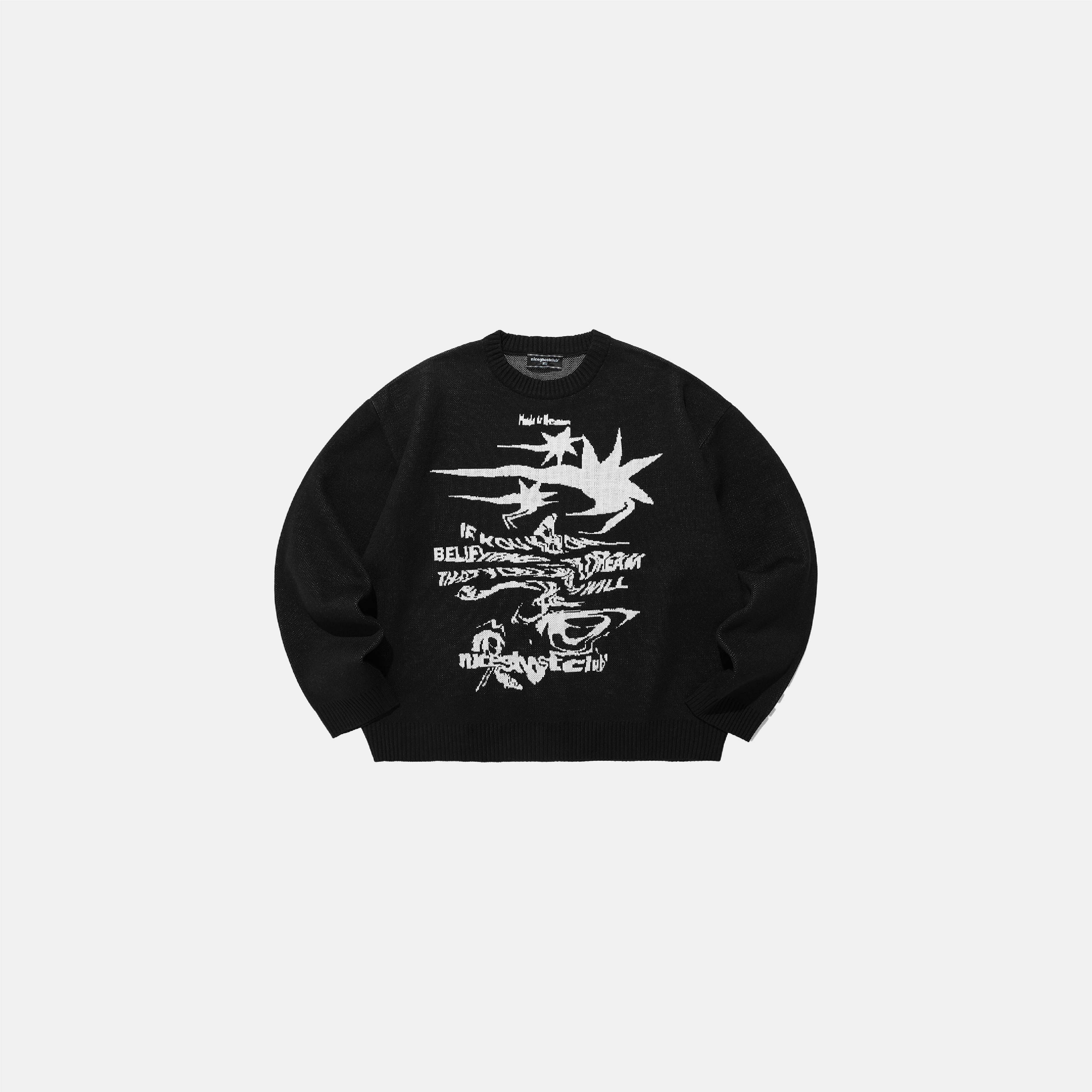 Niceghostclub tornado logo knit