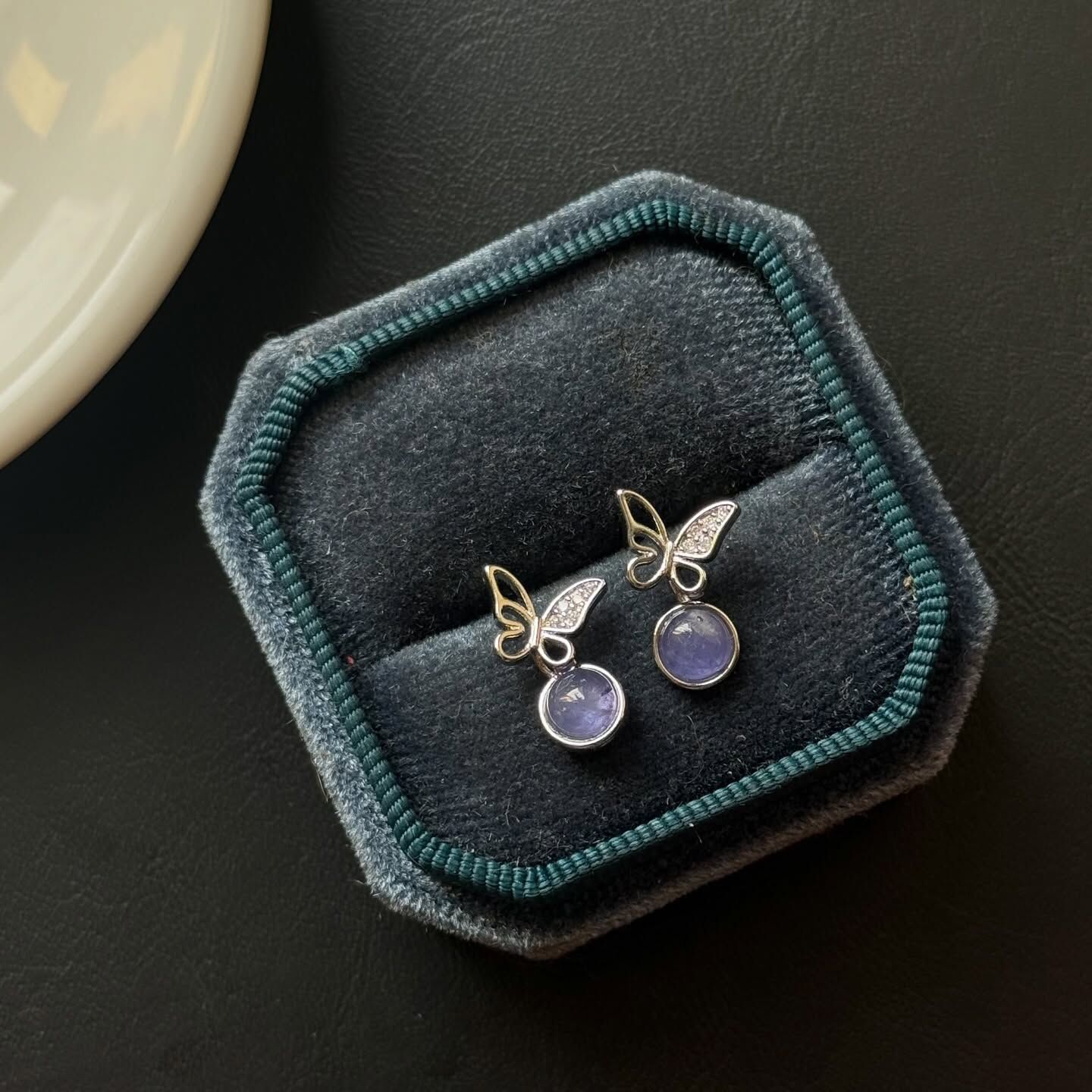 [原石] 坦桑石 / 丹泉石 925銀耳環 水晶耳環