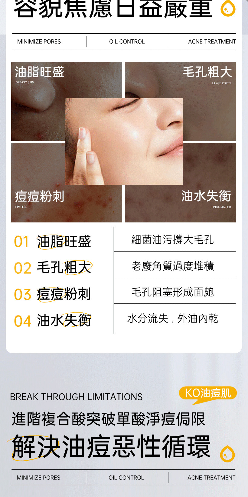 抗痘精華液_痘痘精華_控油精華