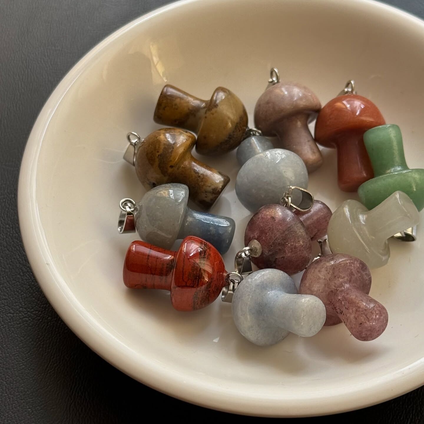 [原石] 水晶小蘑菇 項鍊吊墜