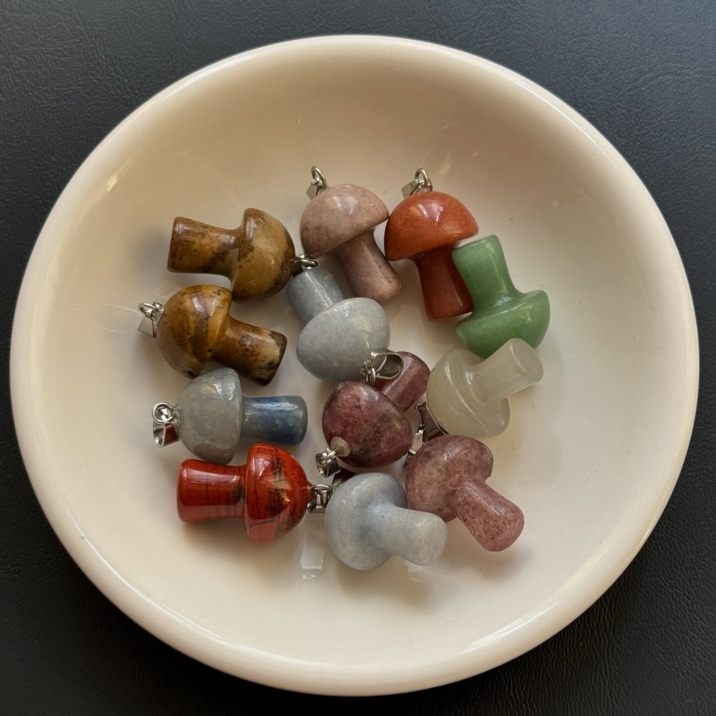 [原石] 水晶小蘑菇 項鍊吊墜