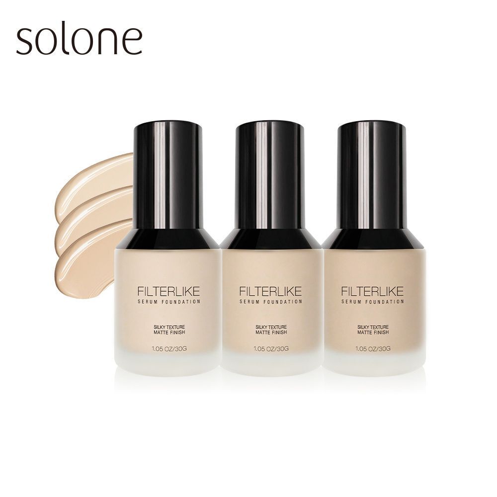 現 貨丨Solone 柔紗精粹粉底液 SPF50★★★ W25 淺亮膚 Beige W30 裸米膚 Natural Beige