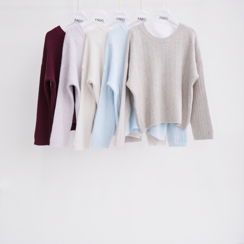 法朵Fado shop｜直坑條壓紋圓領針織衫 0114066 五色