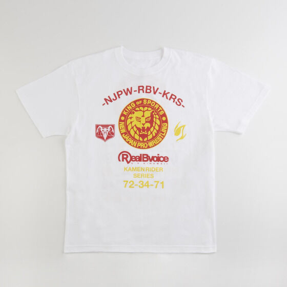 243146 Pbandai 預訂 2026/4月 仮面ライダーシリーズ×新日本プロレス×RealBVoice　Tシャツ（白）