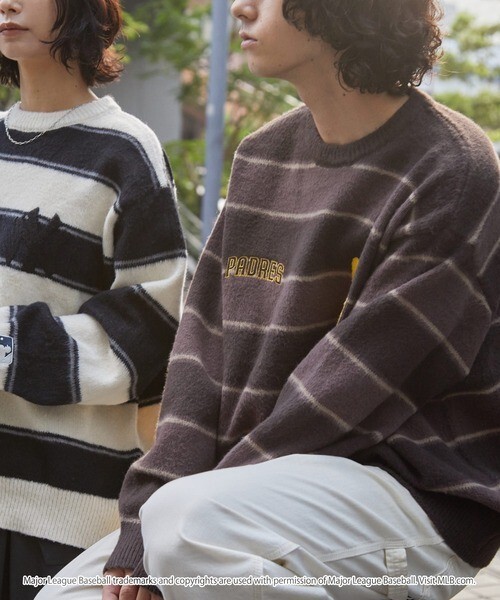 KTQ STORE ‧ 日本 MLB 美國 職棒 大聯盟 刺繡 馬海毛圓領針織衫