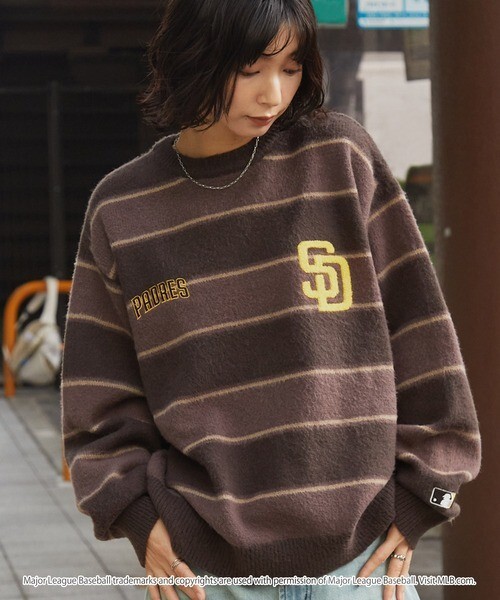 KTQ STORE ‧ 日本 MLB 美國 職棒 大聯盟 刺繡 馬海毛圓領針織衫