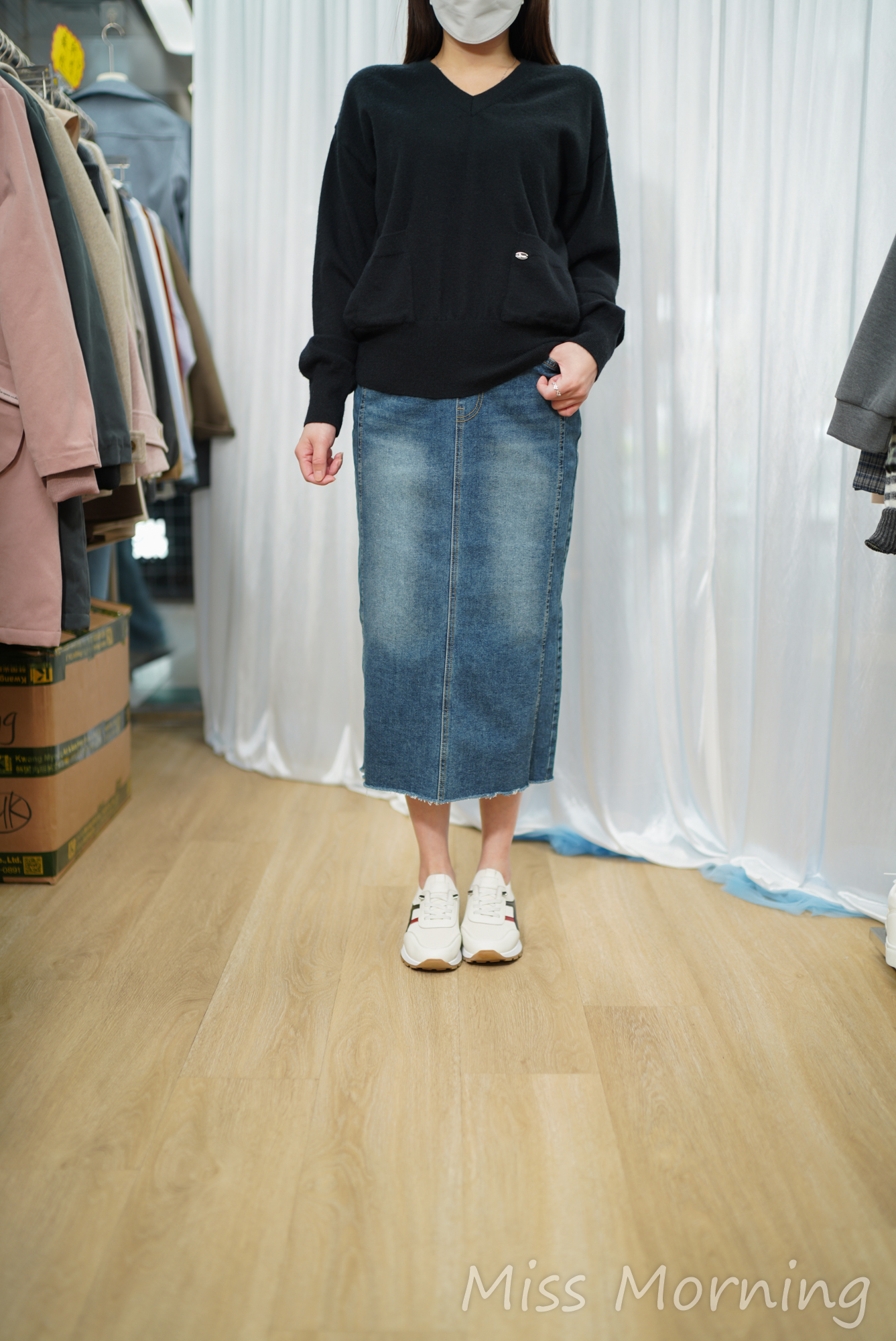 8%羊毛V領上衣(15001)