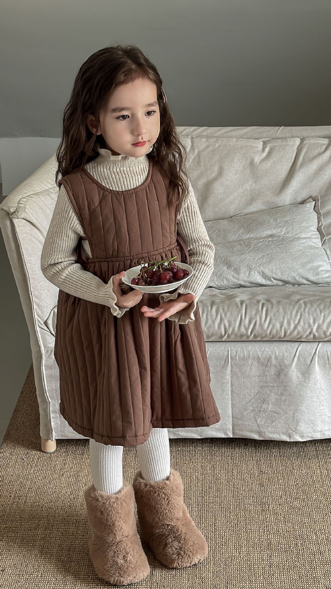 五色木耳捲邊上衣