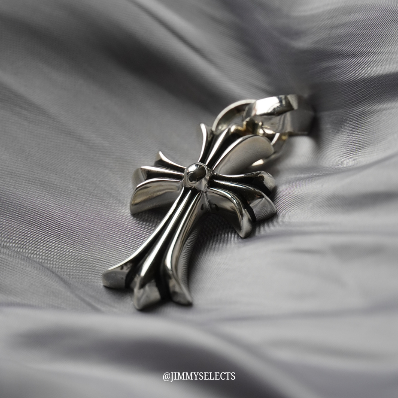 【代購】Chrome Hearts 克羅心 十字架經典吊墜 耳釘｜925純銀 × 中性款｜男女同款／情侶項鍊｜銀色 (四款)