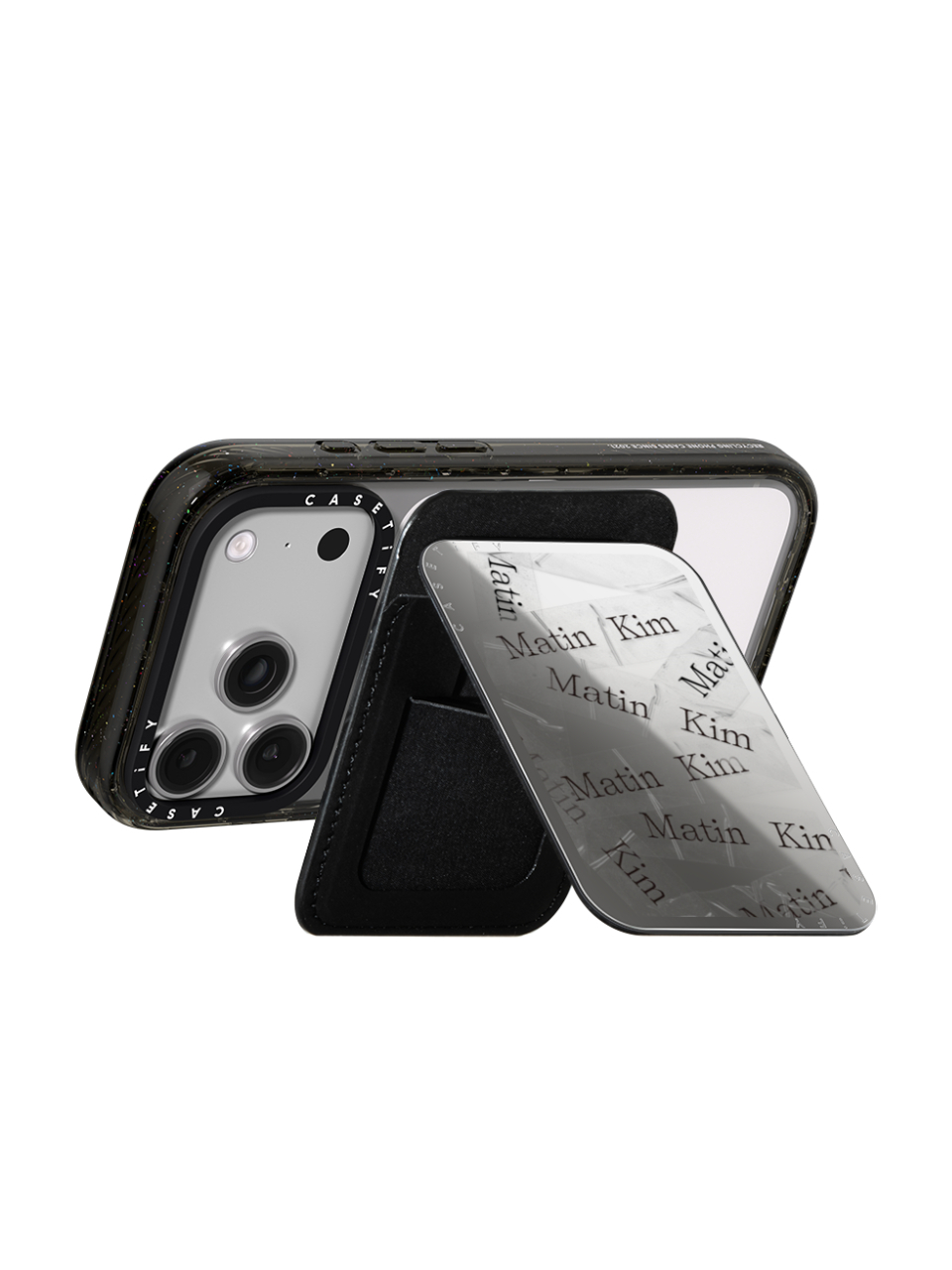 MATIN KIM X CASETiFY TAPE CARD HOLDER STAND IN SILVER