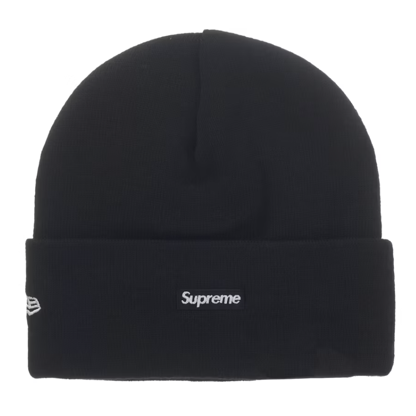 -(B5d01)-SUPREME NEW ERA CLASSIC LOGO SHOP NY NEW YORK BEANIE 城市限定 紐約 毛帽 黑色- FW25BN8A