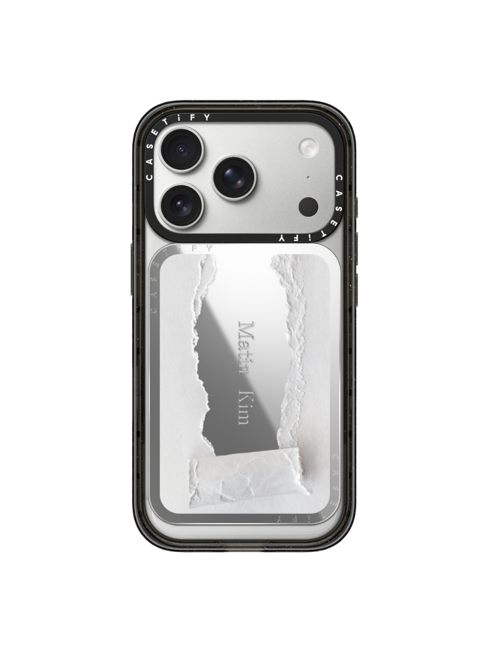 MATIN KIM X CASETiFY PAPER CARD HOLDER STAND IN SILVER