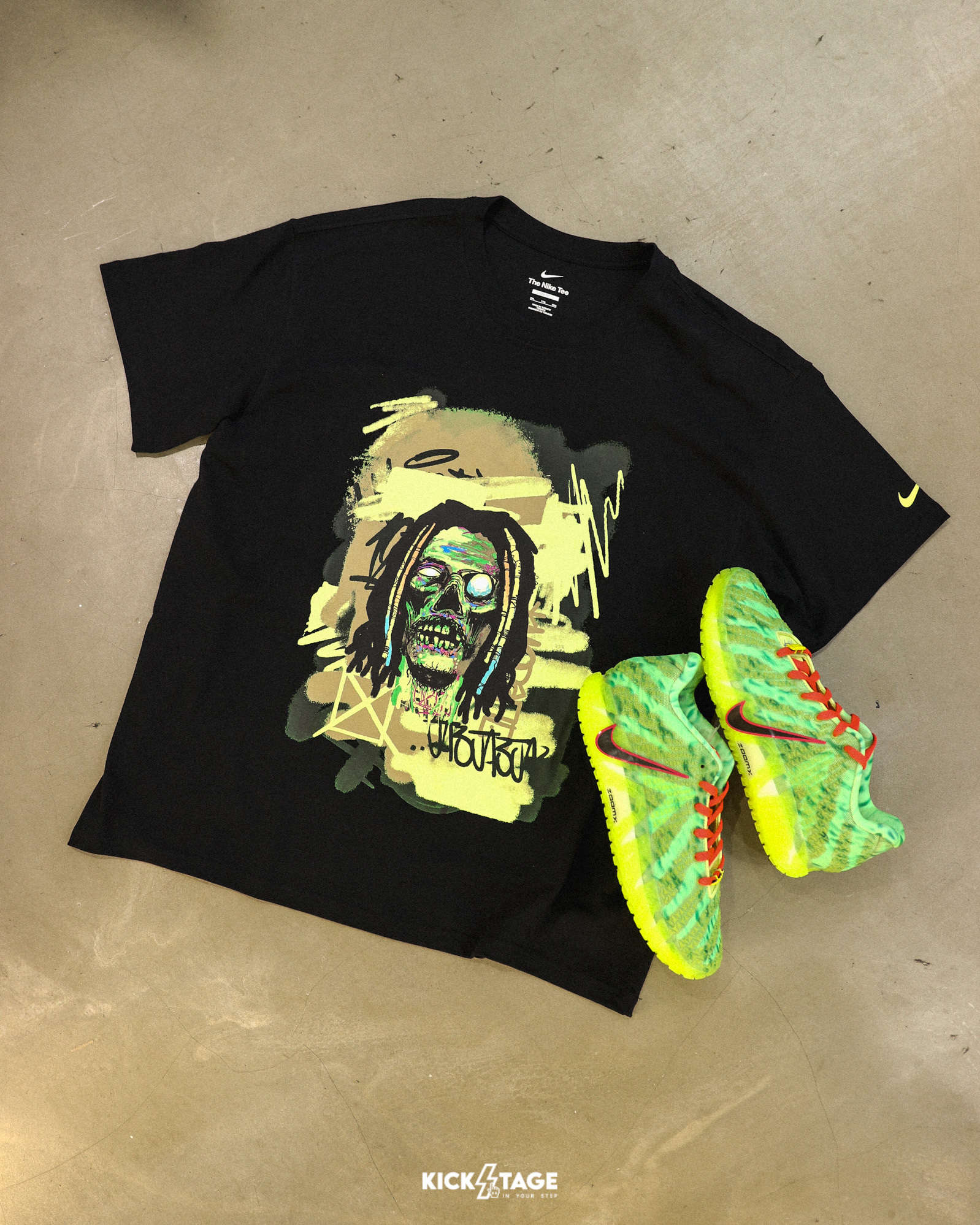 男女款 NIKE AS JM M NK TEE M90 ZOMBIE 黑色 殭屍 萬聖節 Ja Morant 莫蘭特 頭像 落肩 純棉 印花 短T【II1492-010】JA