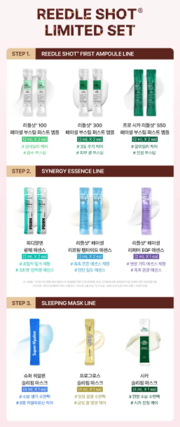 DAISO VT Reedle Shot Microneedling Kit (Korea) - 14 Trial Packs (9 Types)