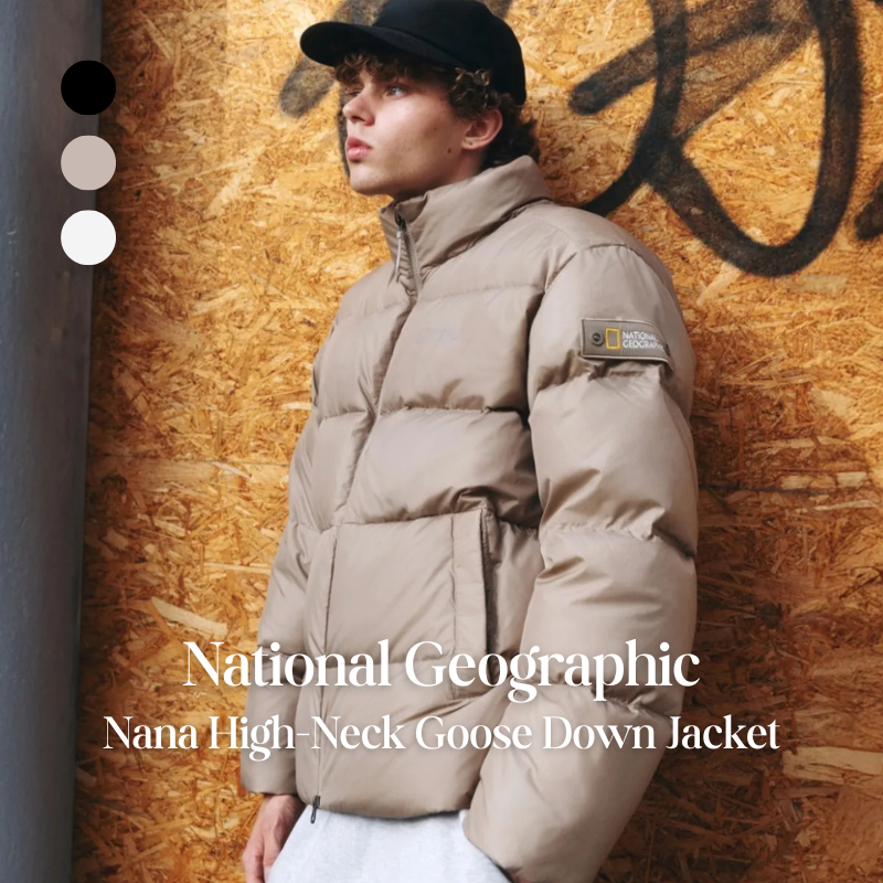 【代購】National Geographic 國家地理 Nana 高領鵝絨羽絨外套｜極簡保暖設計｜冬季機能羽絨夾克