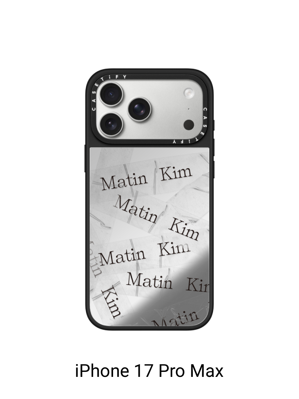 MATIN KIM X CASETiFY PHONE CHARM IN DARK SILVER