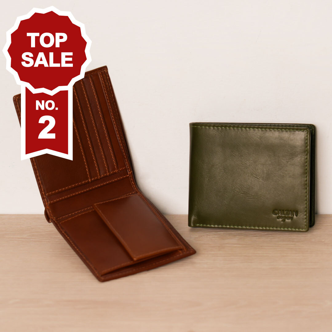 真皮輕薄對折零錢短夾-五色(075236)