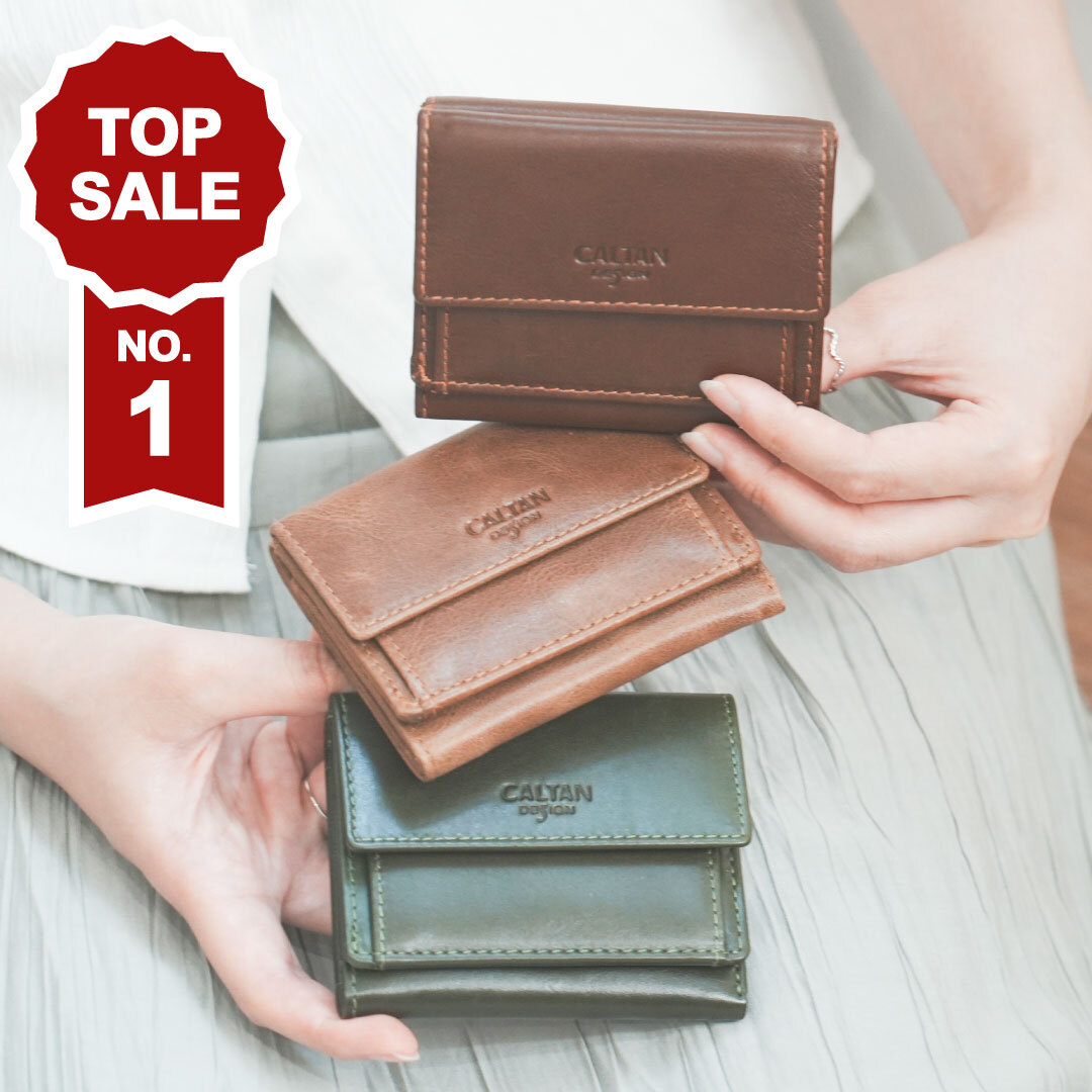 小文藝扣式真皮短夾-四色(075055)