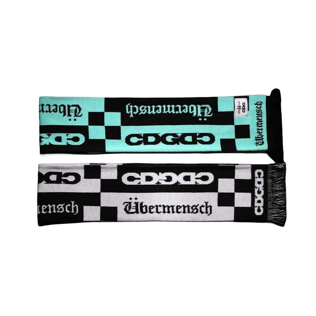 2025AW COMME des GARÇONS CDG x G-DRAGON Übermensch Check Football Scarf 川久保玲 GD 聯名 足球圍巾 現貨