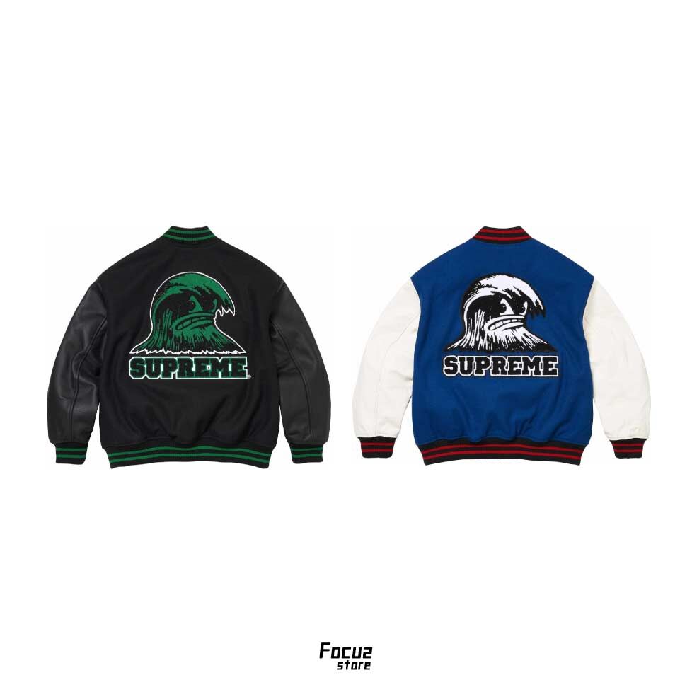 【Focus Store】現貨秒發 Supreme SS24 Week11 Wave Varsity Jacket 兩色 棒球夾克外套