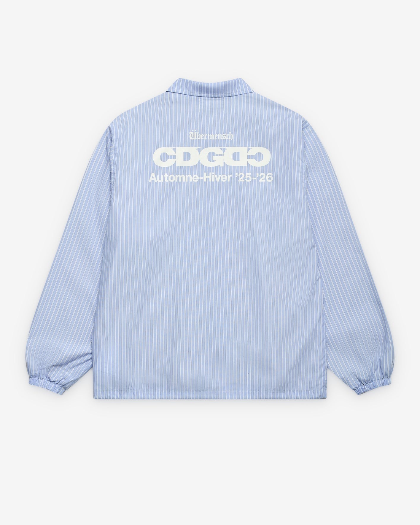 2025AW COMME des GARÇONS CDG x G-DRAGON Übermensch Striped Over Shirt 川久保玲 GD 聯名 條紋 教練外套 現貨