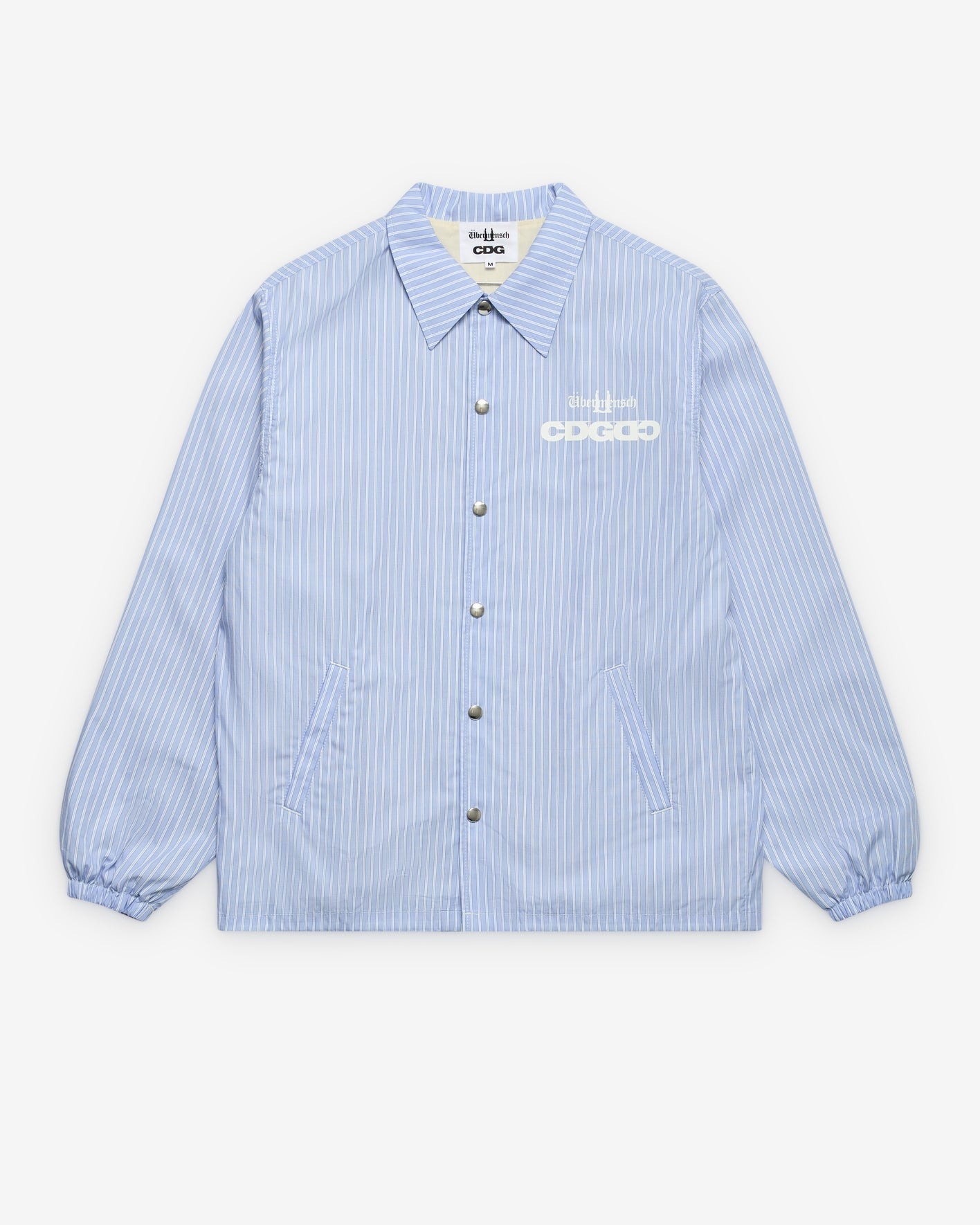 2025AW COMME des GARÇONS CDG x G-DRAGON Übermensch Striped Over Shirt 川久保玲 GD 聯名 條紋 教練外套 現貨