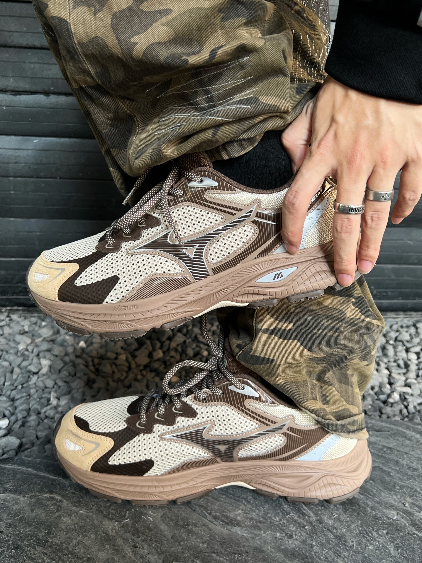 代購-Mizuno Racer S 美拉德風 跑鞋 糖炒栗子  男女同款 D1GH223523