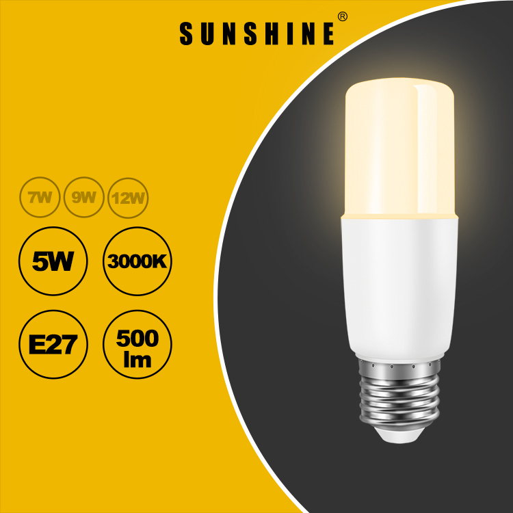 LED燈膽(棒燈) 5W E27大螺頭 白光6500K / 黃光3000K LPINB-5E27D/W