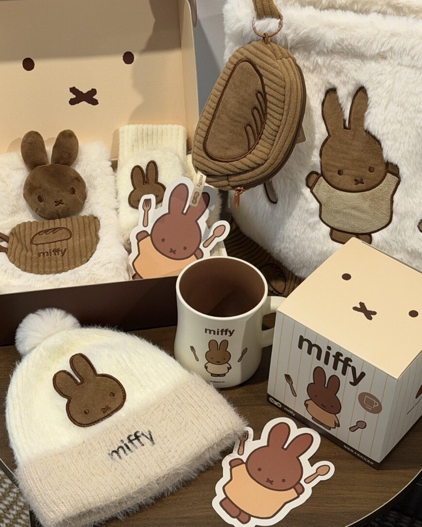 Miffy Martube 米菲兔 冬日 暖呼呼 毛帽 手套 圍巾 毛茸茸 禮盒組
