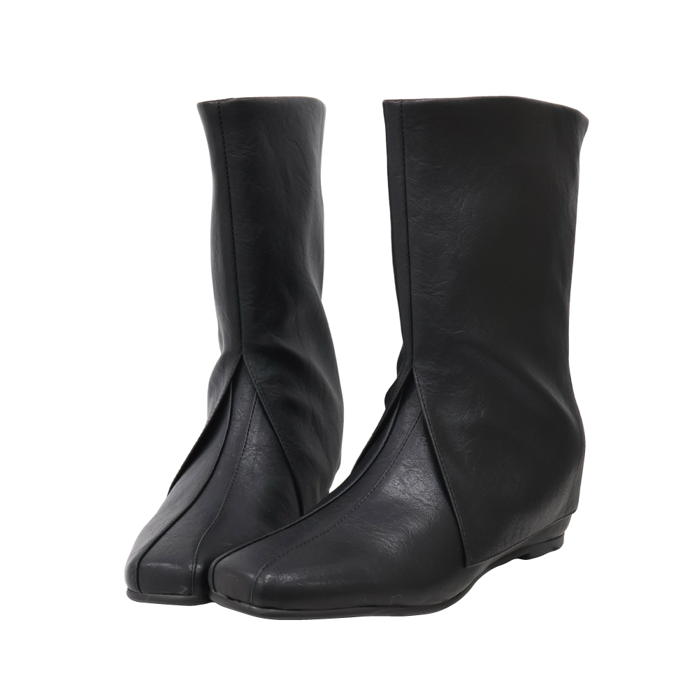 現貨 黑37 38 時髦中筒褲管靴 -2色