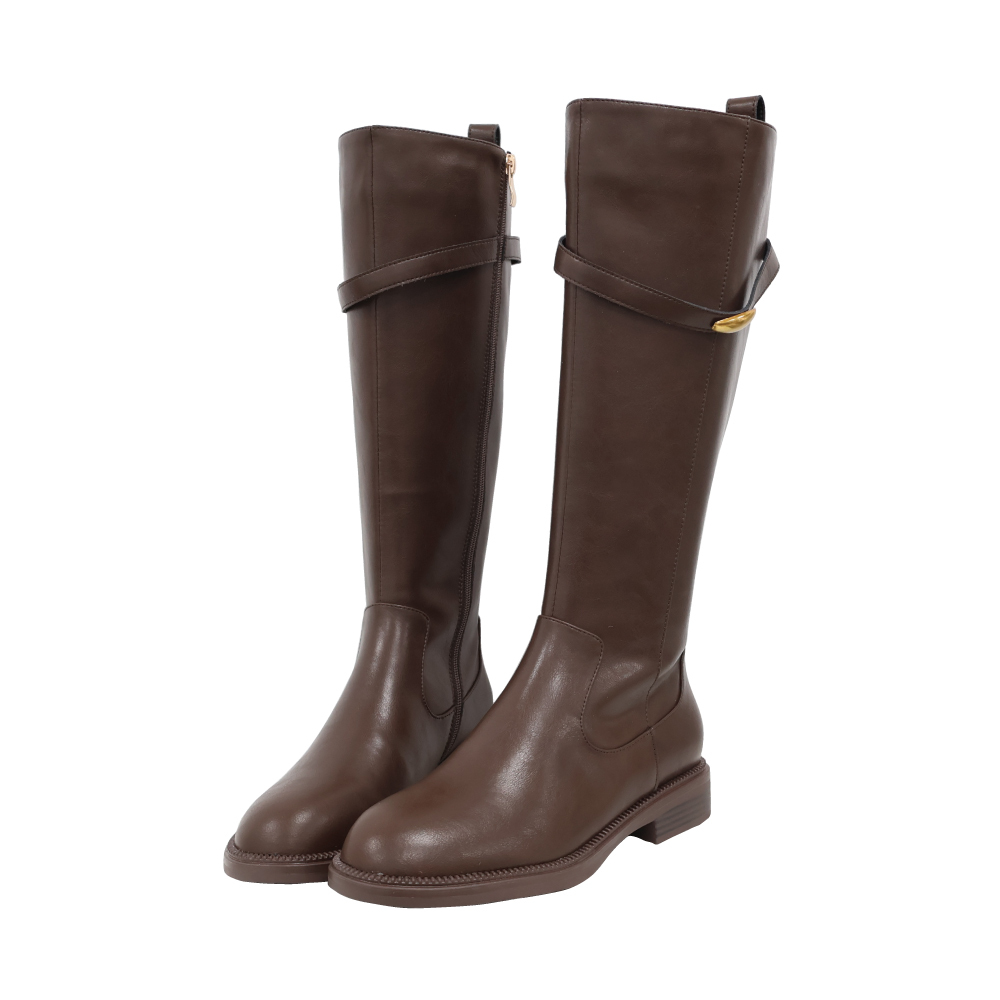 經典時尚側帶長靴 -2色