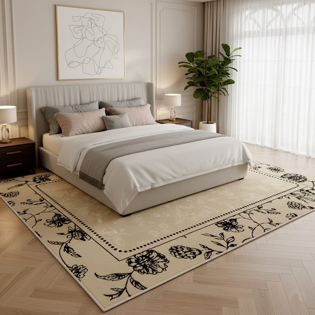 幽靜花苑細綿絨地毯