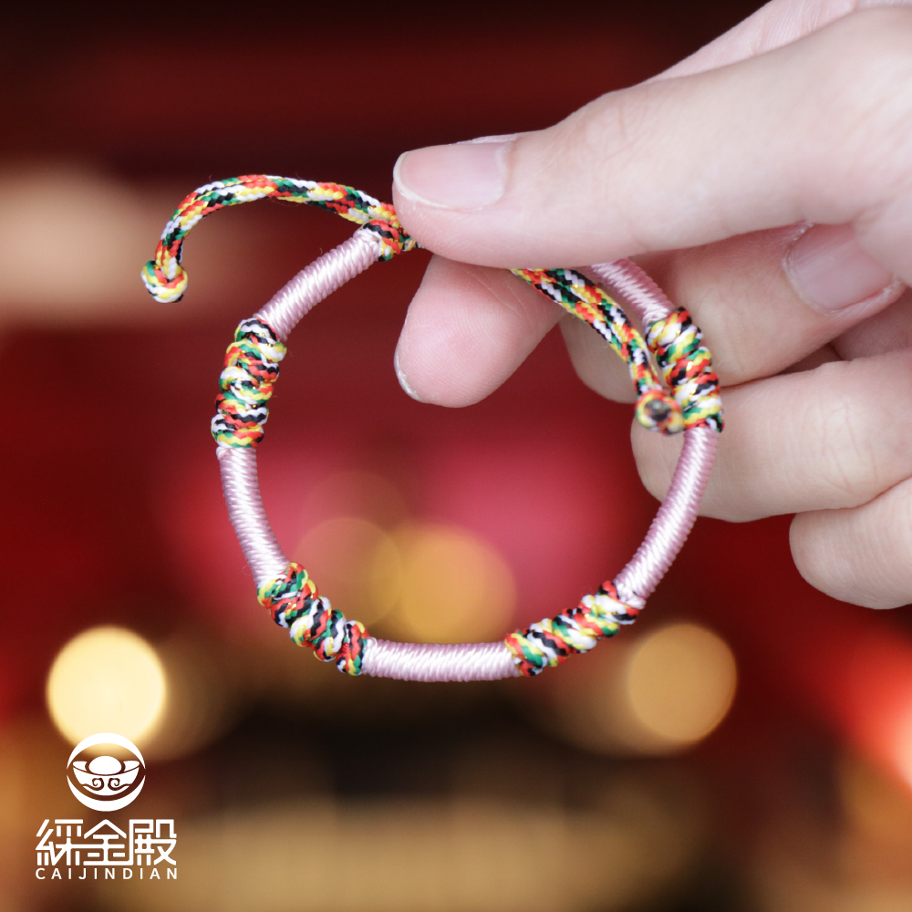 媽祖賜福金剛結五色線_桃花粉【綵金殿】