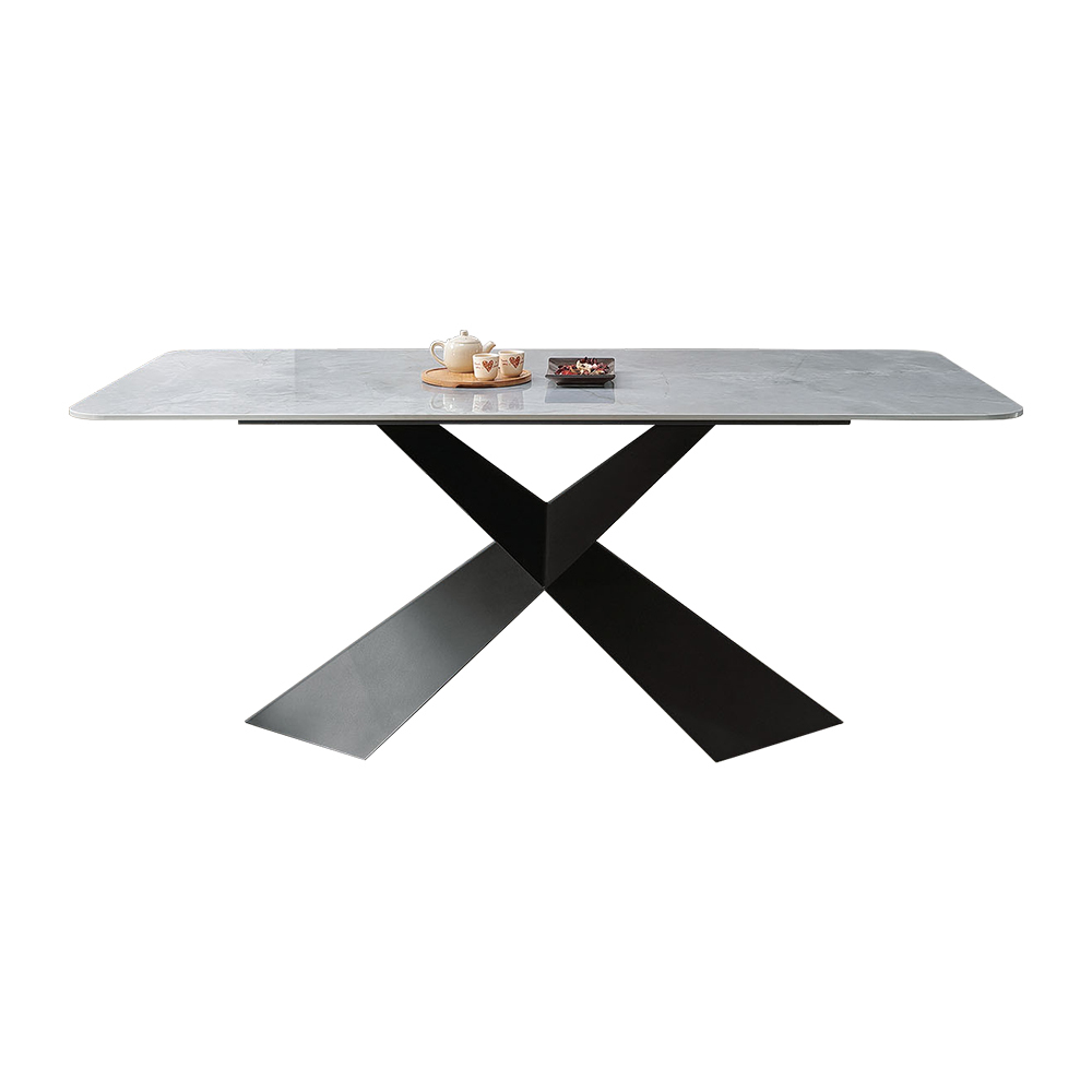 安德亞5.3尺工業風造型岩板餐桌/長桌/會議桌