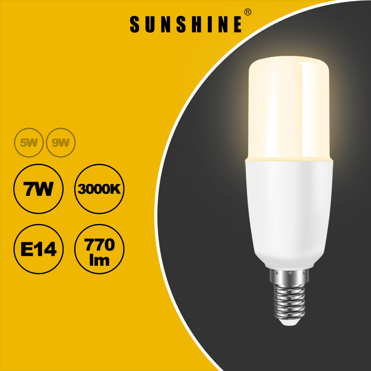 LED燈膽(棒燈) 7W E14細螺頭 白光6500K / 黃光3000K LPINB-7E14D/W