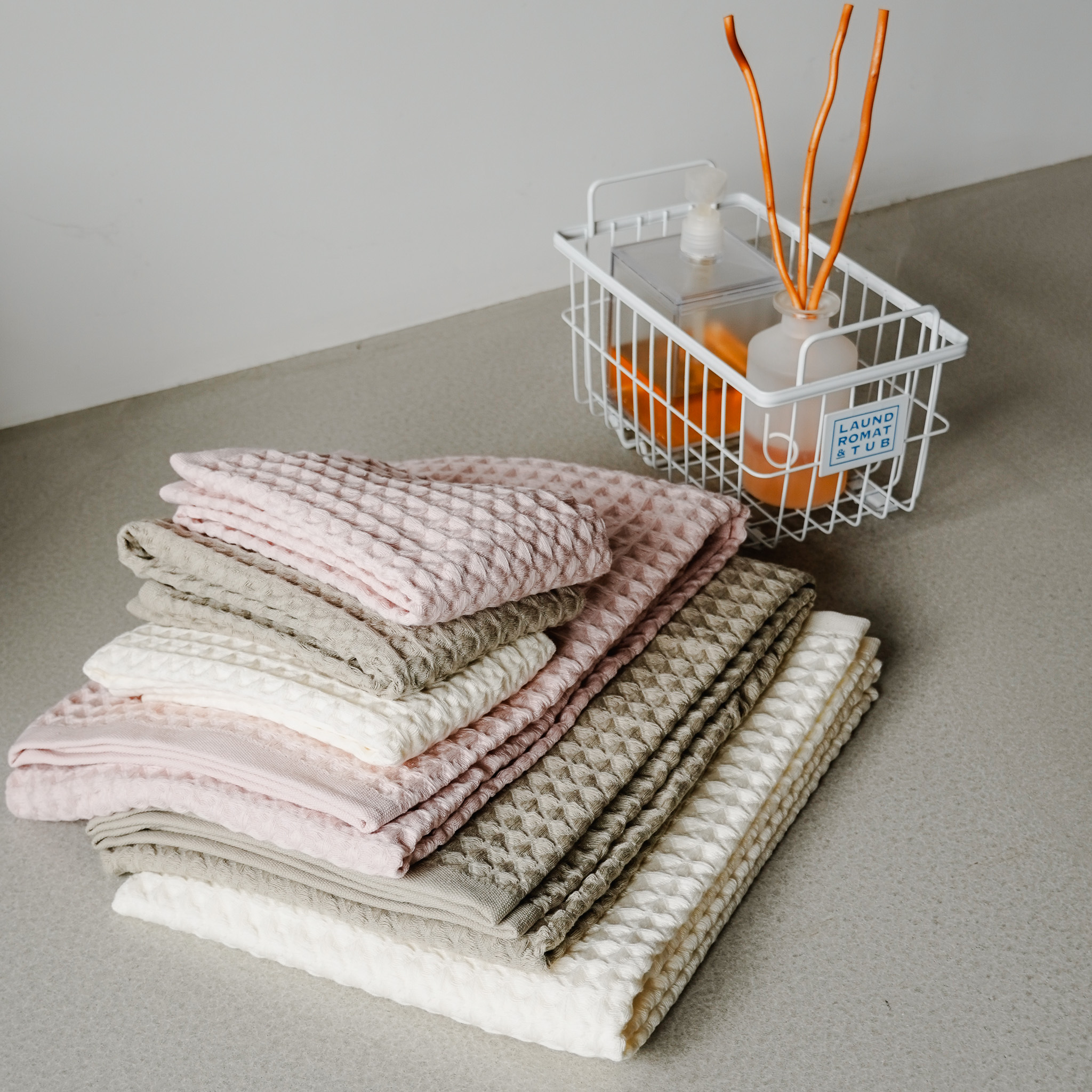 華夫格純棉吸水毛巾 三色售