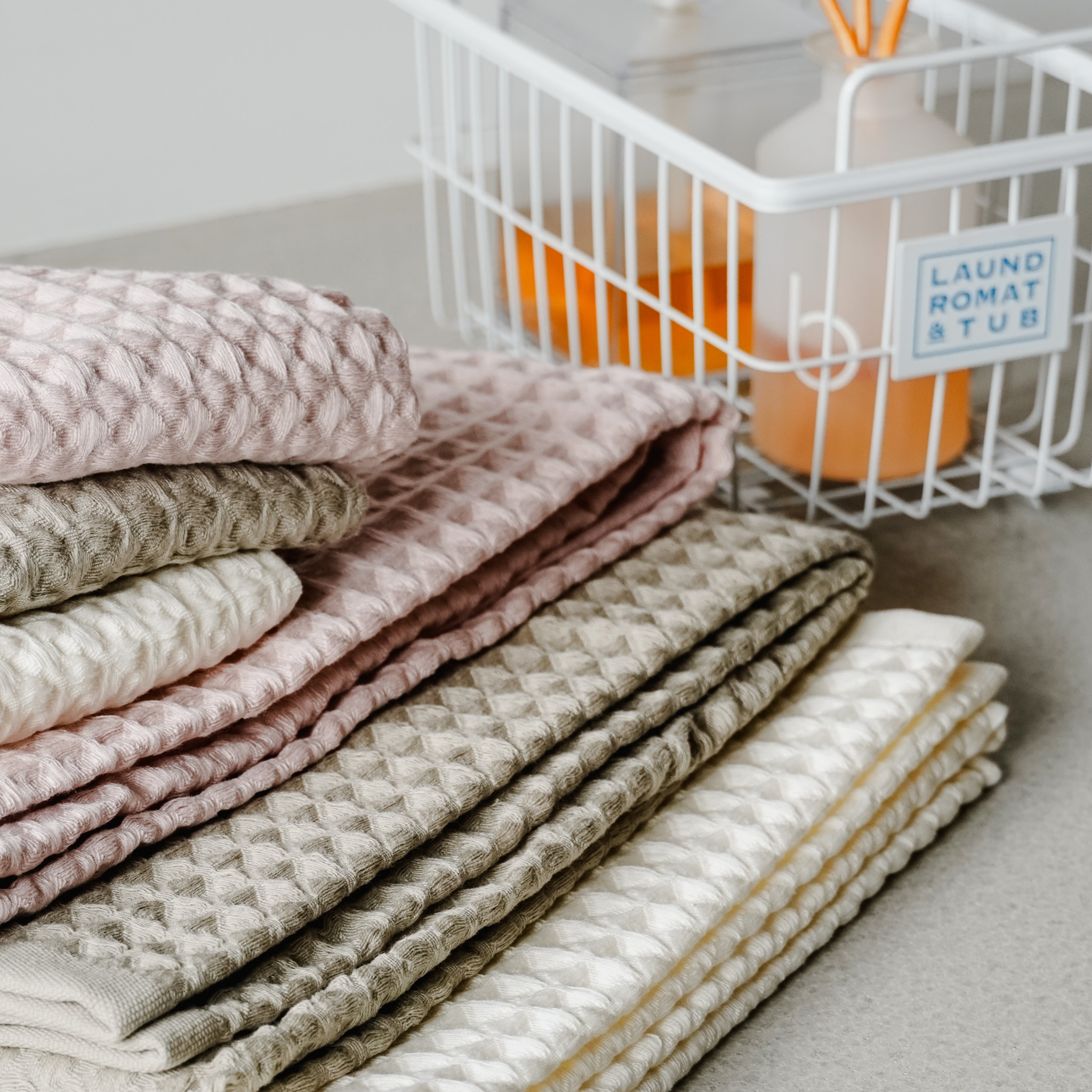 華夫格純棉吸水毛巾 三色售