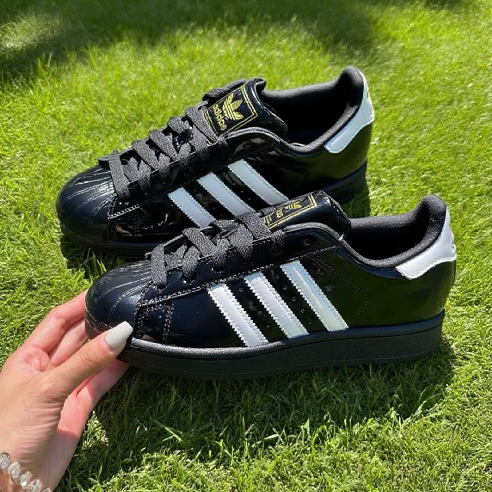 ADIDAS SUPERSTAR II 2 金標 黑 漆皮 亮面 貝殼頭 復古 板鞋 男女休閒鞋 JS4009 JS4010