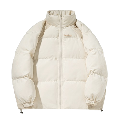 燈心絨絣接立領鋪棉麵包外套 L5122