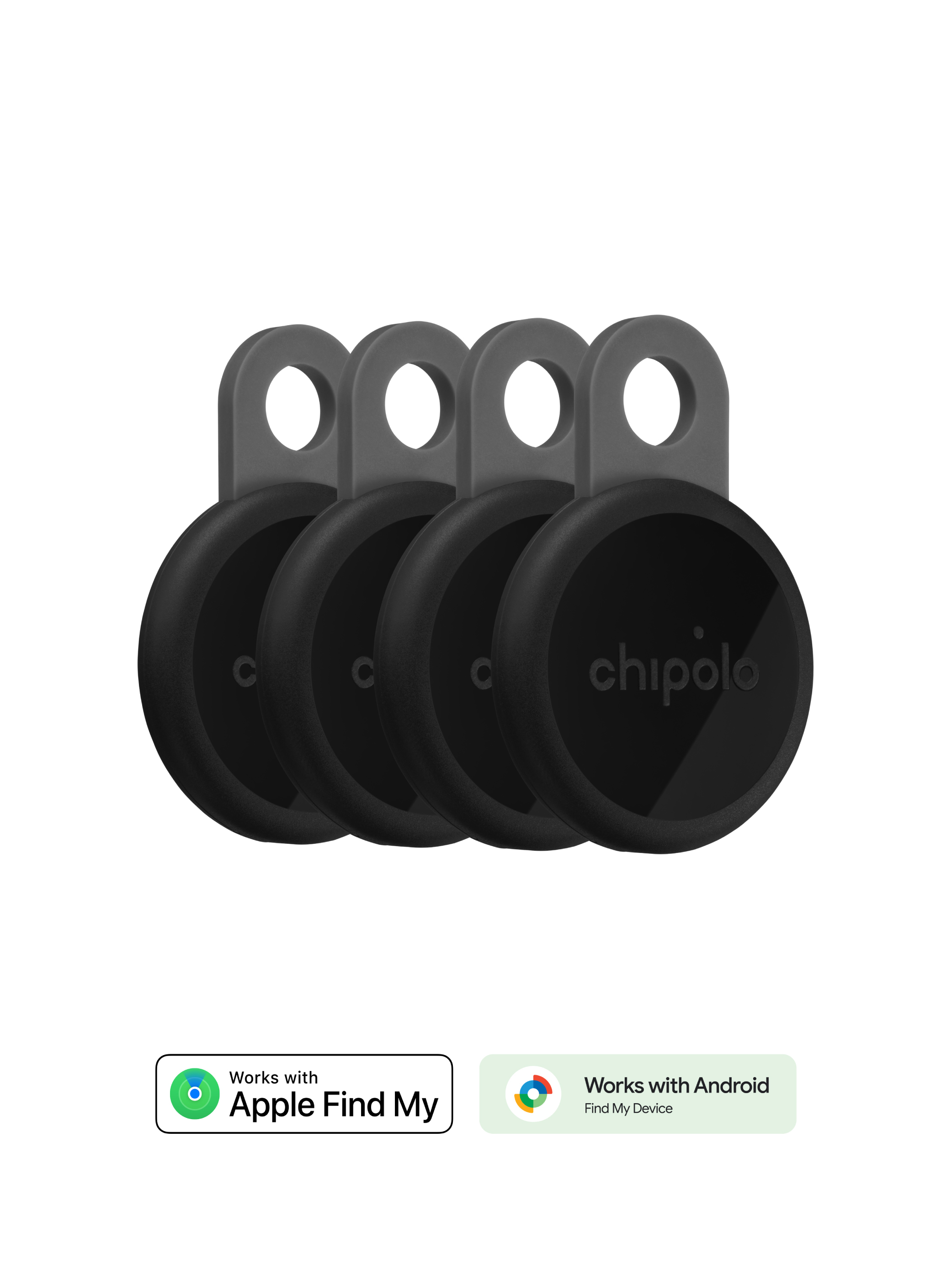 Chipolo LOOP 充電式藍牙防丟小幫手 ( 4 入組 • 蘋果、安卓兼容 ）