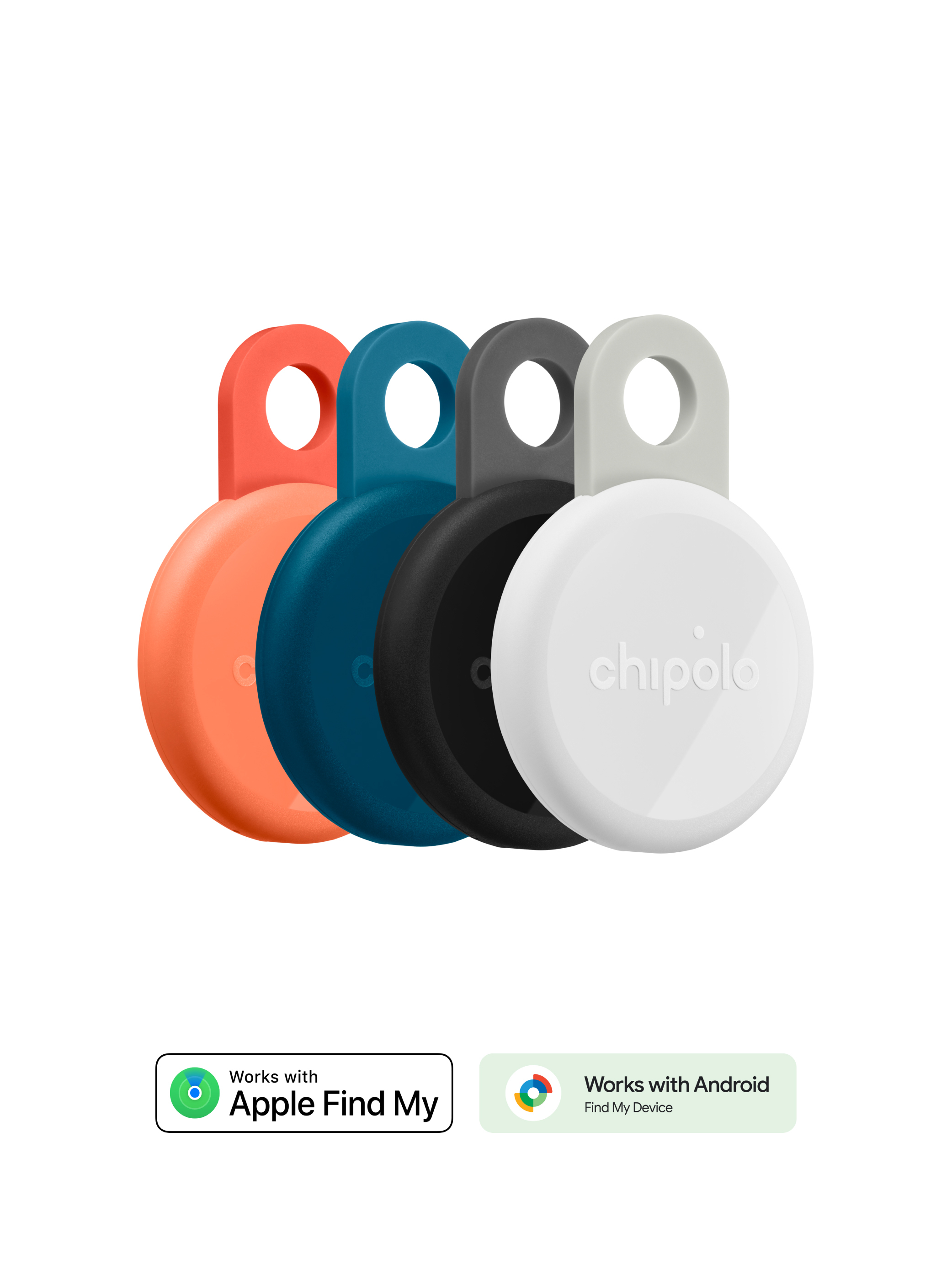 Chipolo LOOP 充電式藍牙防丟小幫手 ( 4 入組 • 蘋果、安卓兼容 ）