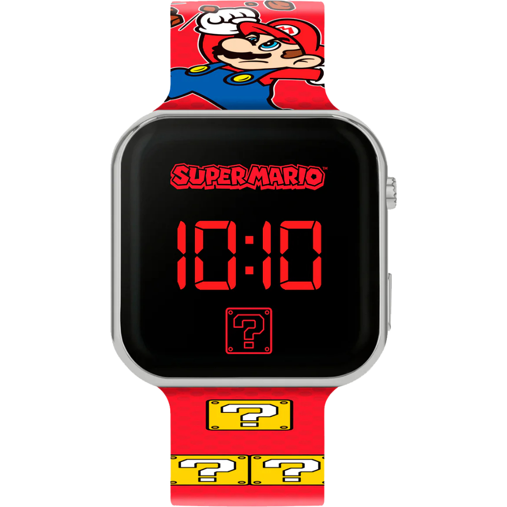 【樂森藥局】任天堂瑪利歐 LED 問號箱 兒童錶