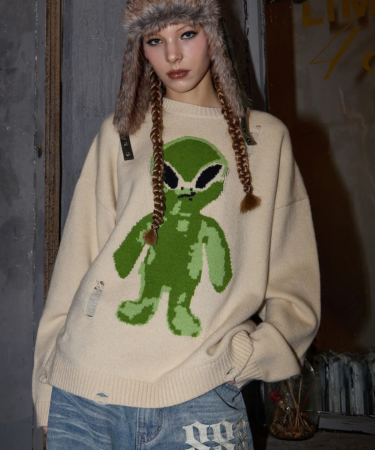 HOODHOOD Alien Damage Knit