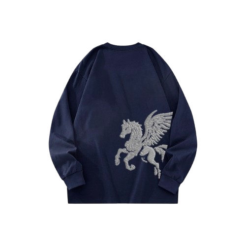 HiVIP 美式校園飛馬印花大學T VIPCX250292