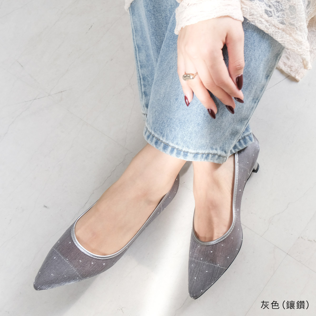 健步如飛尖頭 3 公分高跟鞋 超好走女鞋｜春夏色【CX2413-1】