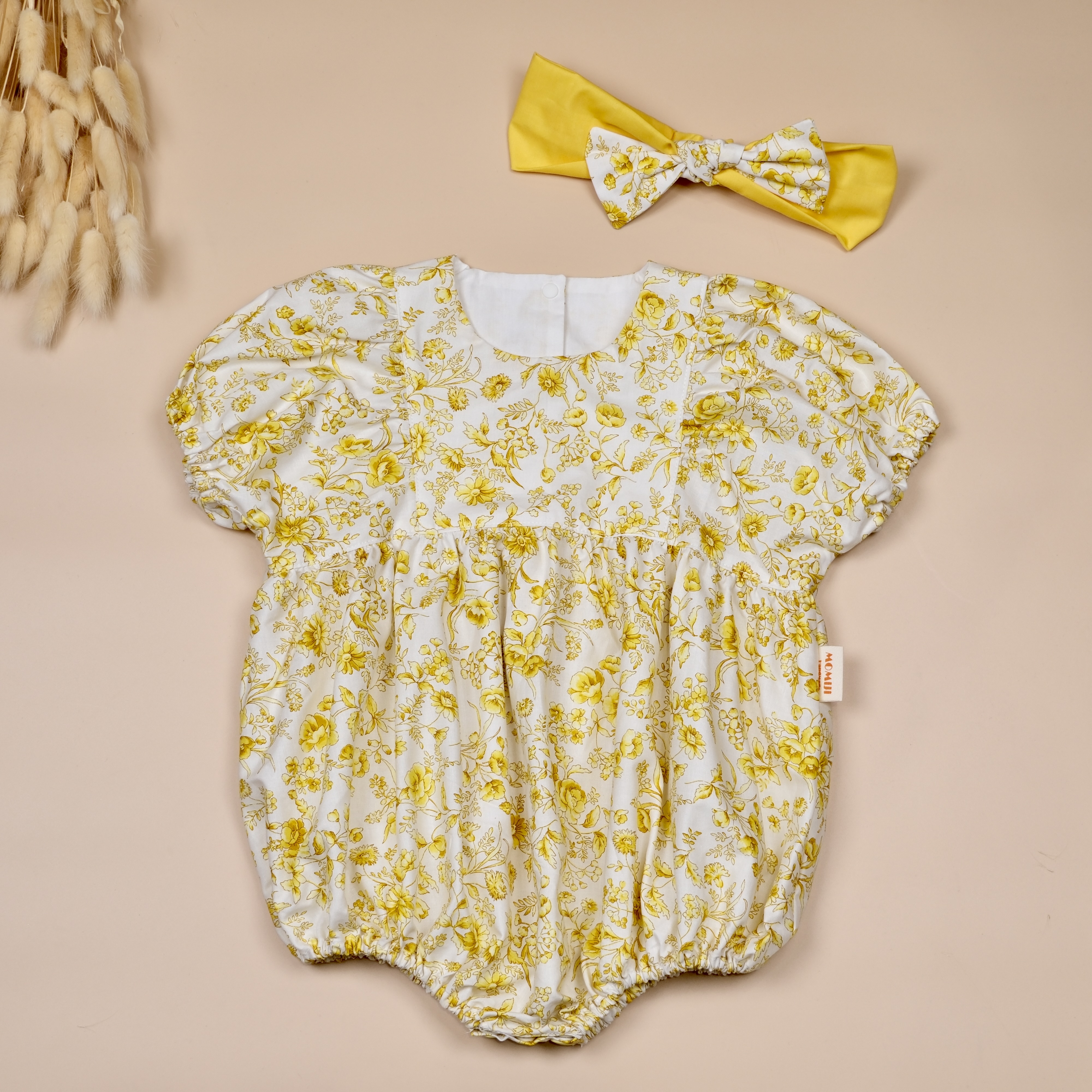 拔麻嫡公主 My Little Princess ⟡ 梔子黃 ⟡ 手作嬰幼兒包袖包屁衣